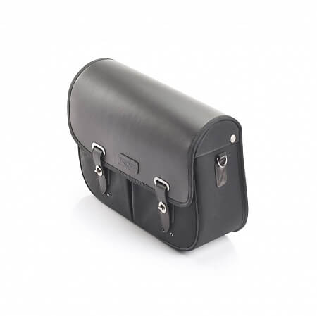 WAXED COTTON PANNIER LHS - BLACK (A9518293) - Pure-Triumph