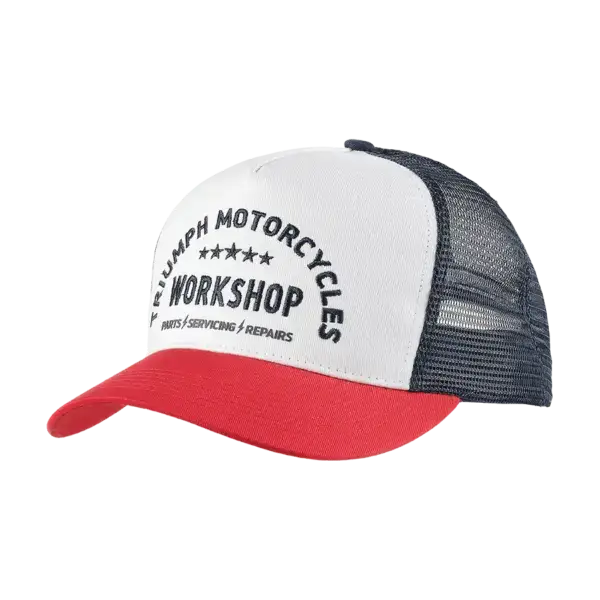WORKSHOP TRUCKER CAP BONE : RED (MCAS2353)
