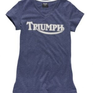 Triumph Ladies Vintage Logo Navy Tee (MTSS15014-L)