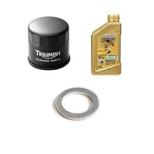 Triumph oil change kit 4 10w/50 castrol power 1
